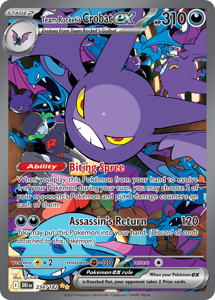 Team Rocket's Crobat ex 卡面
