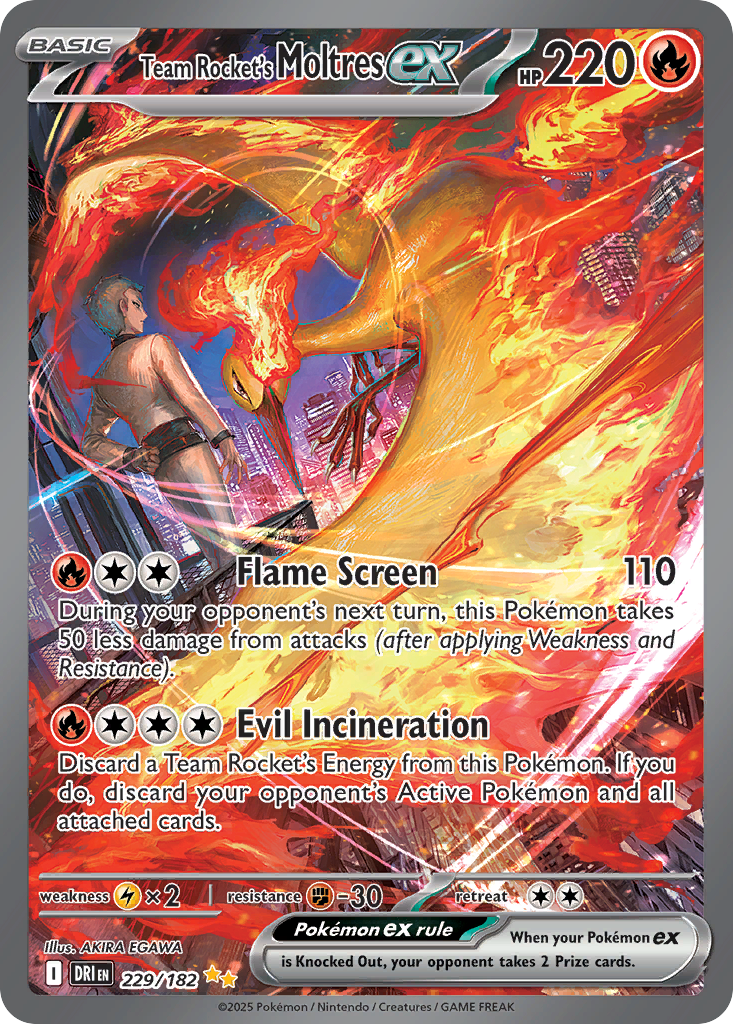 Team Rocket's Moltres ex 卡面