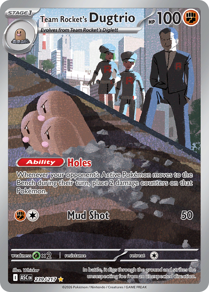 Team Rocket's Dugtrio 卡面