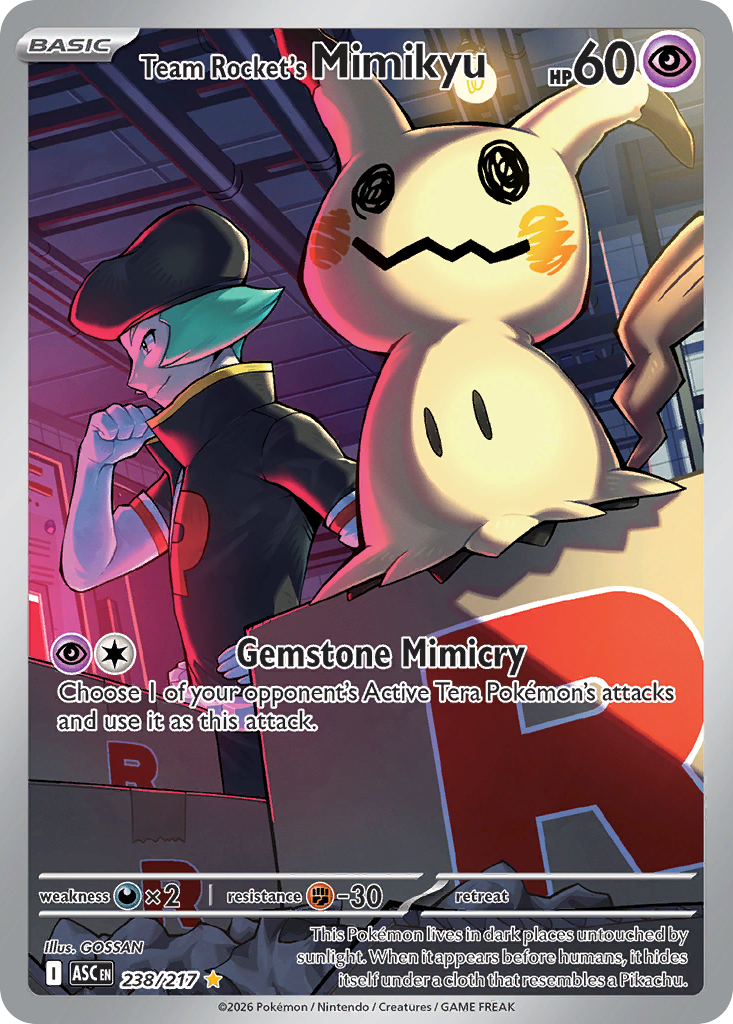 Team Rocket's Mimikyu 卡面