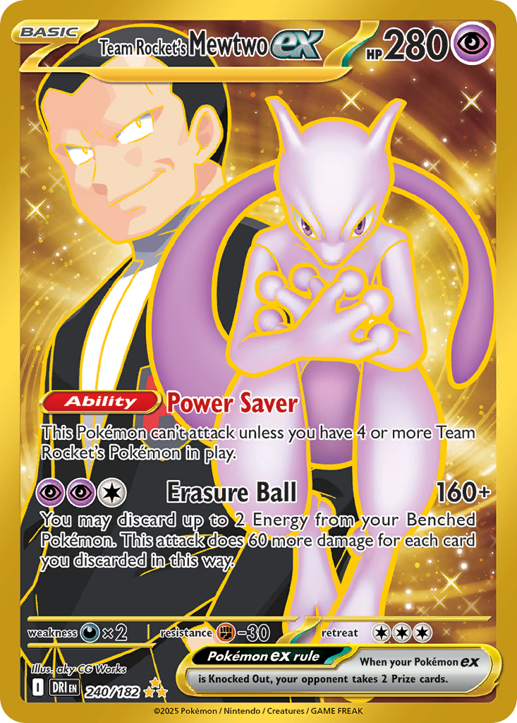 Team Rocket's Mewtwo ex 卡面
