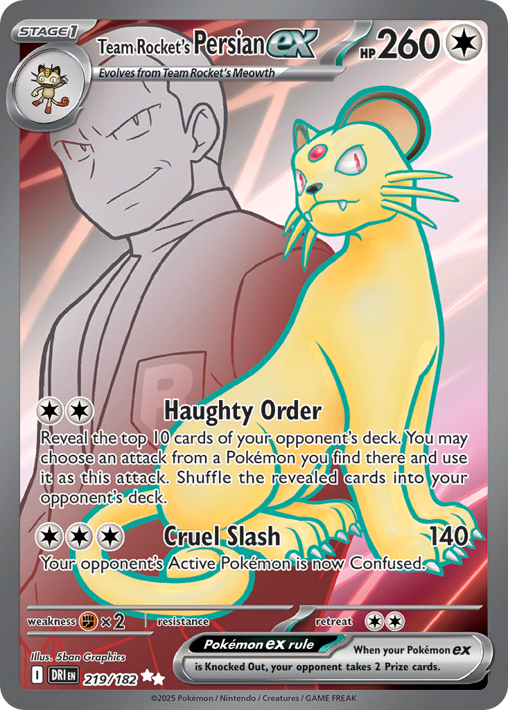 Team Rocket's Persian ex 卡面
