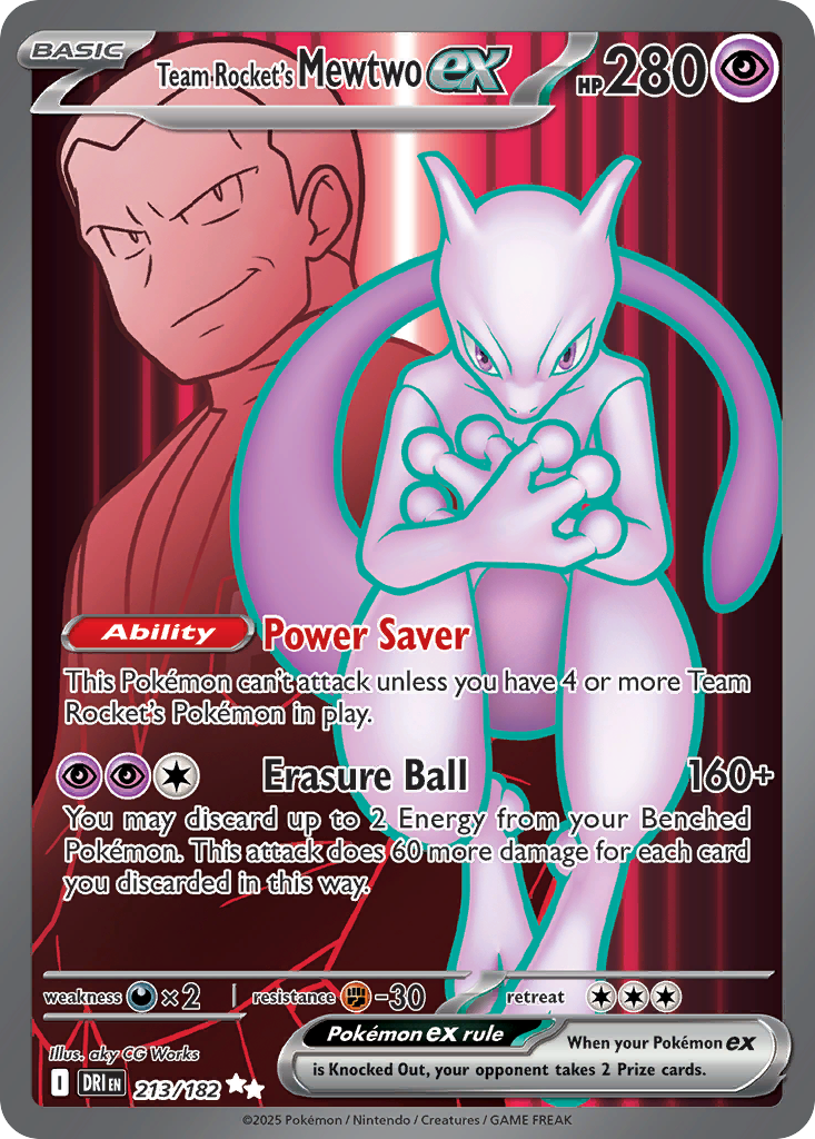 Team Rocket's Mewtwo ex 卡面